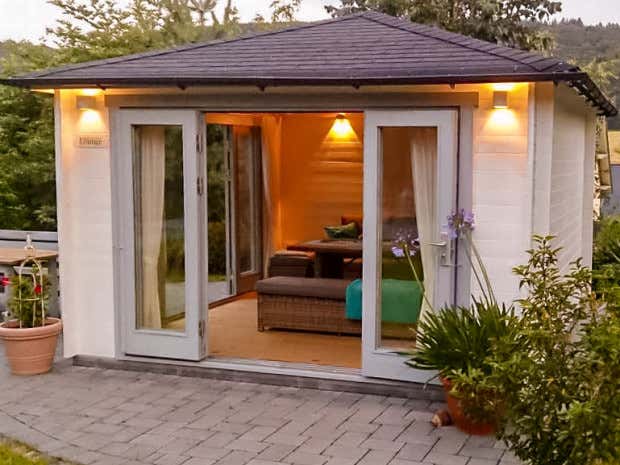 Photo du client: Abri de jardin Sunshine ISO avec grande porte-fenêtre