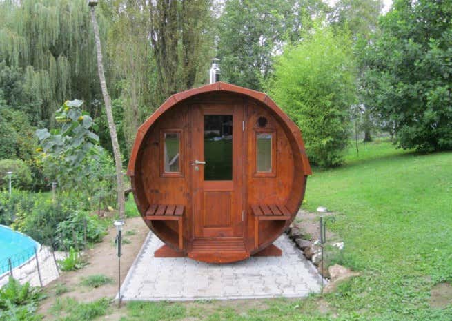 Photo du client: Sauna tonneau Max FinnTherm