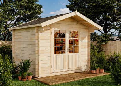 Poolhouse - Abri de Jardin Atrium-E en Bois de la Marque Carlsson